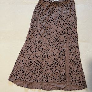 Abercrombie print midi slit skirt